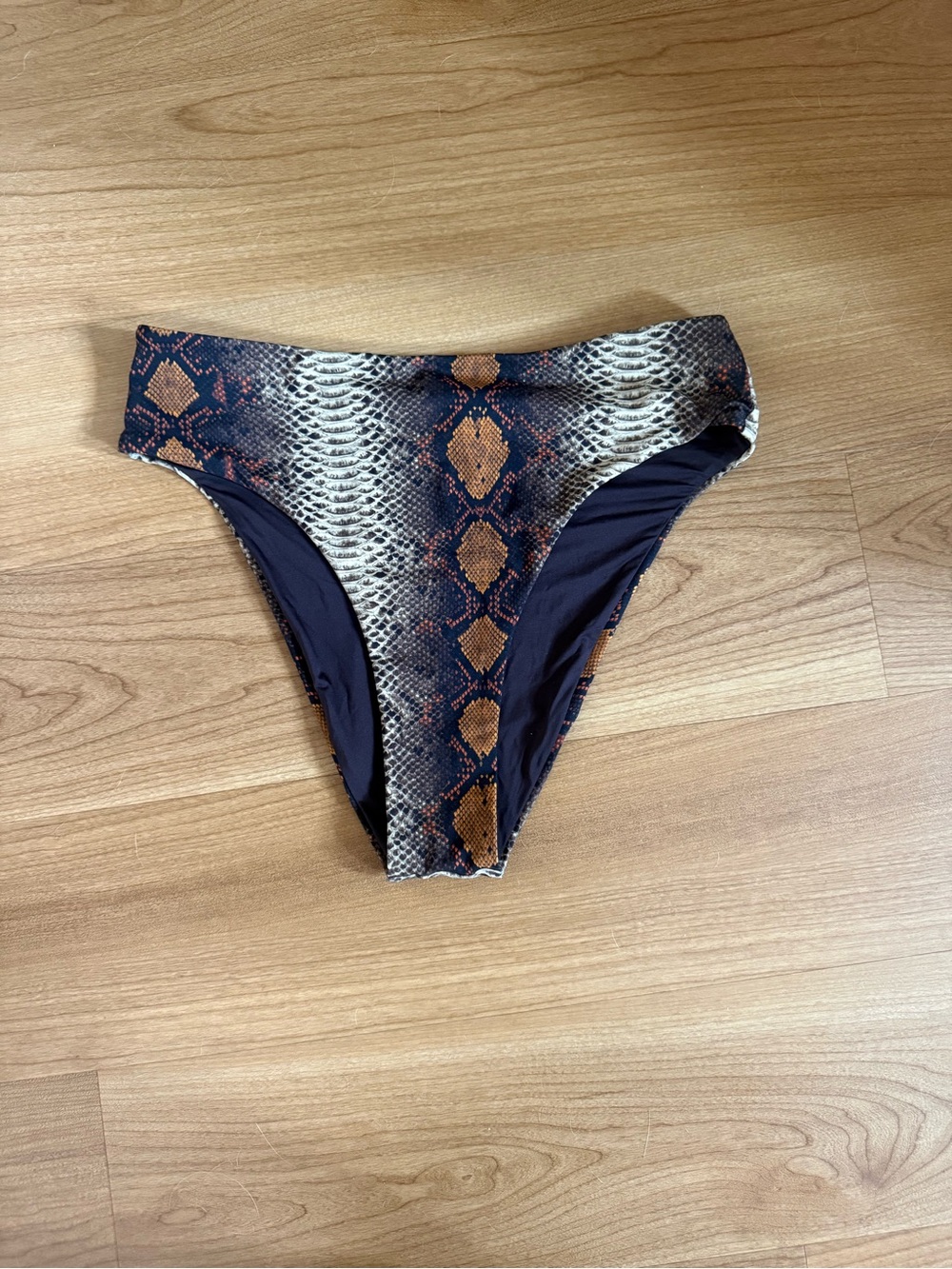 SKIMS swim High Waist Snake Print Bikini Bottom